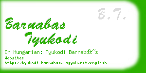 barnabas tyukodi business card